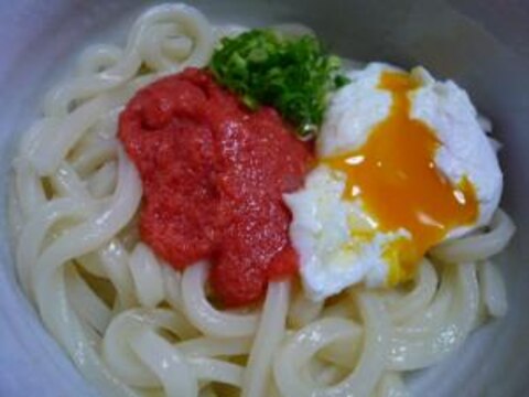 明太釜玉風うどん♪